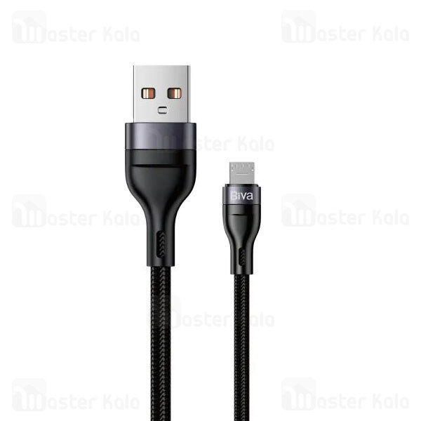 کابل میکرو یو اس بی بیوا Biva C-08V طول 1.2 متر شدت جریان 2.4 آمپر